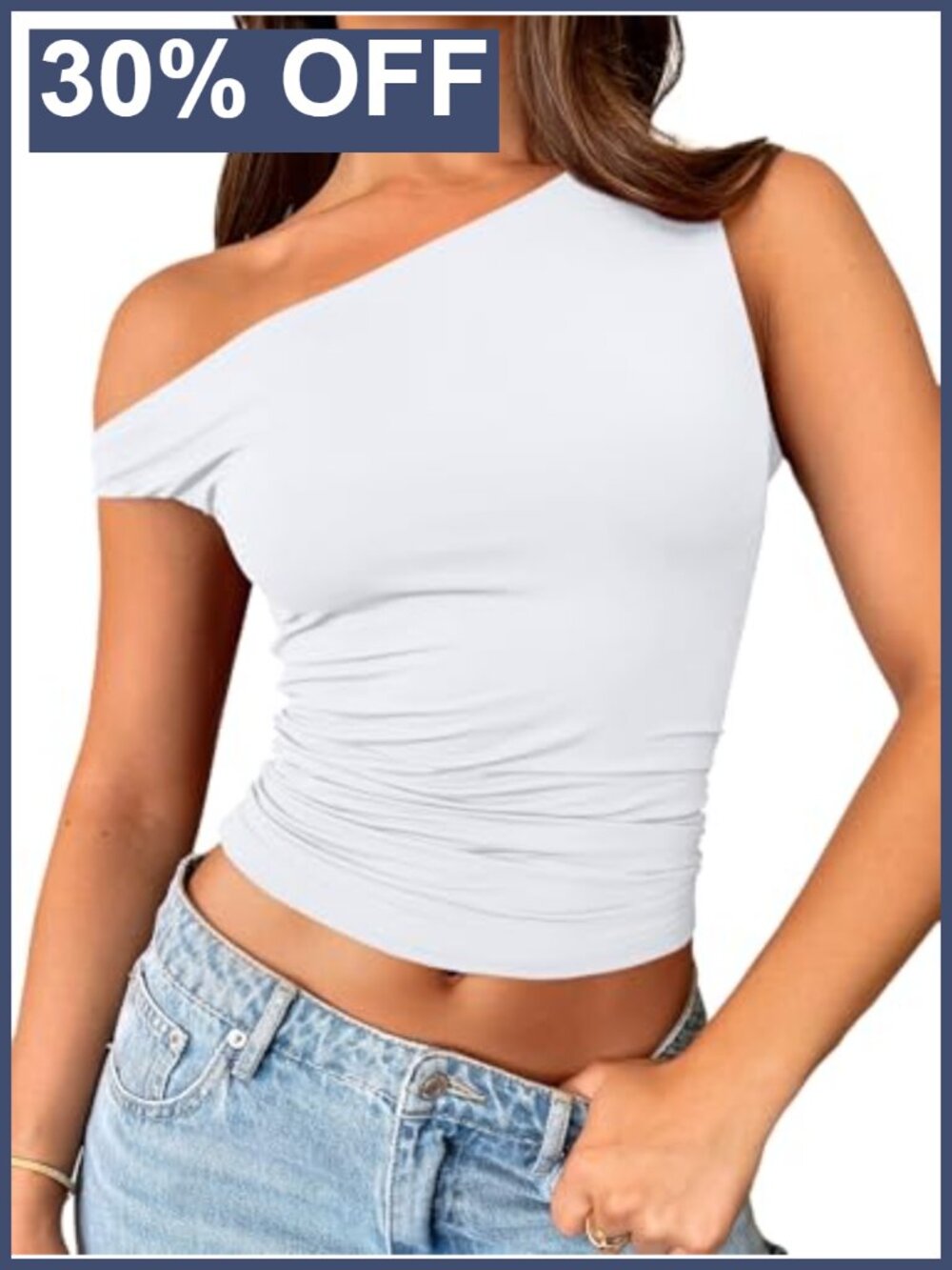 Trendy Queen Off Shoulder Crop Tank Top Women's Sleeveless Y2K Going Out